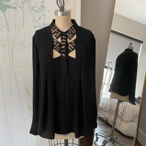 Rachel Roy- Beaded Neck Blouse